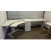 Steelcase Powered Height Adjust Sit Stand Corner Desk w Run-offs